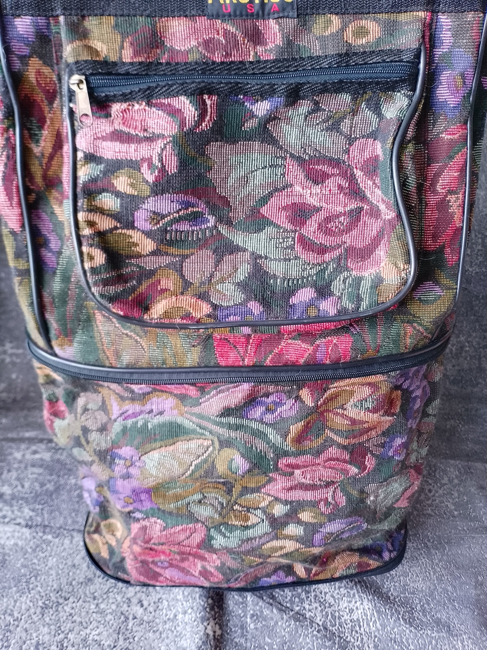 Vintage ARCTICS USA Floral Tote Travel Bag - Expandable - Picture 13 of 16